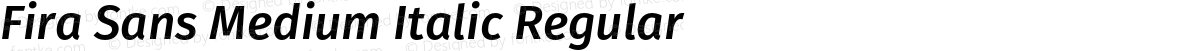 Fira Sans Medium Italic Regular