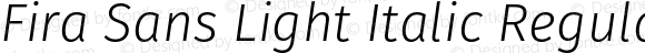 Fira Sans Light Italic Regular