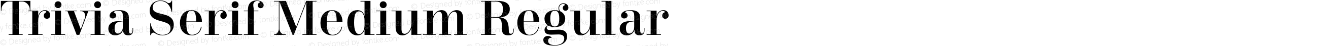 Trivia Serif Medium Regular