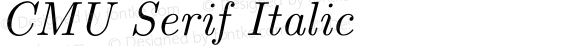 CMU Serif Italic