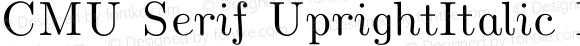 CMU Serif UprightItalic ItalicUpright