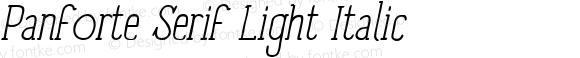 Panforte Serif Light Italic