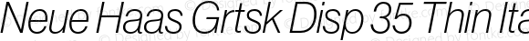 Neue Haas Grtsk Disp 35 Thin Italic