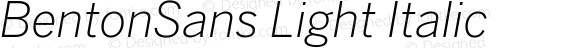 BentonSans Light Italic