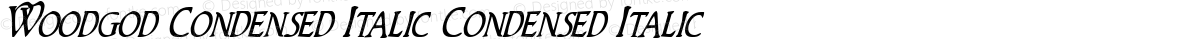 Woodgod Condensed Italic Condensed Italic