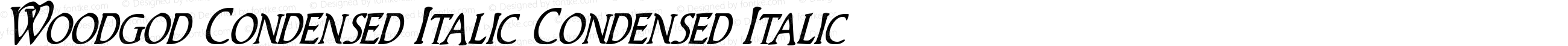 Woodgod Condensed Italic Condensed Italic