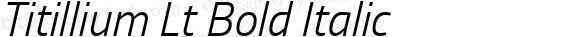 Titillium Lt Bold Italic