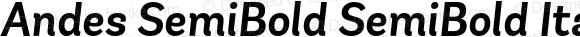 Andes SemiBold SemiBold Italic