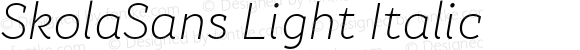 SkolaSans Light Italic