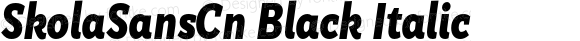 SkolaSansCn Black Italic