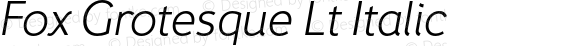 FoxGrotesqueLt-Italic