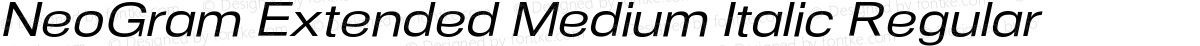 NeoGram Extended Medium Italic Regular