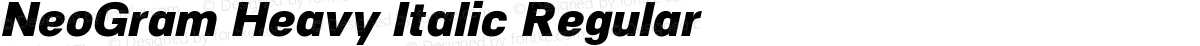 NeoGram Heavy Italic Regular