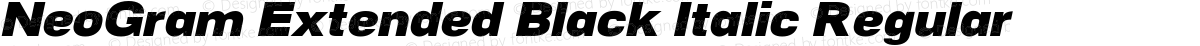 NeoGram Extended Black Italic Regular