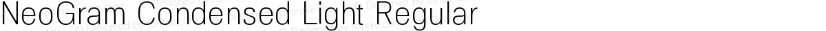NeoGram Condensed Light Regular