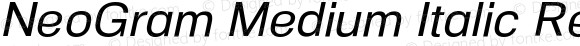 NeoGram Medium Italic Regular