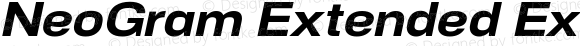 NeoGram Extended ExBold Italic Regular