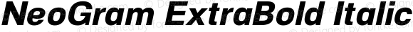 NeoGram ExtraBold Italic Regular