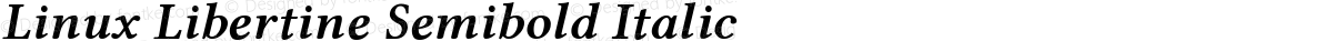 Linux Libertine Semibold Italic