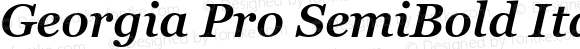 Georgia Pro SemiBold Italic