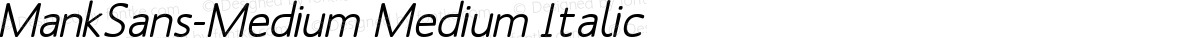 MankSans-Medium Medium Italic