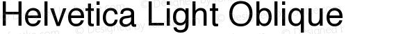 Helvetica Light Oblique