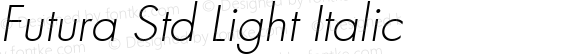 Futura Std Light Italic