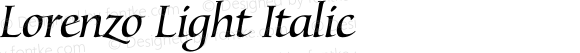 Lorenzo Light Italic