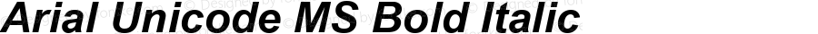 Arial Unicode MS Bold Italic