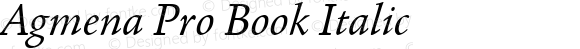 Agmena Pro Book Italic