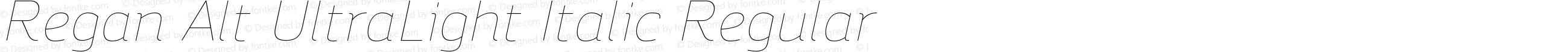 Regan Alt UltraLight Italic Regular