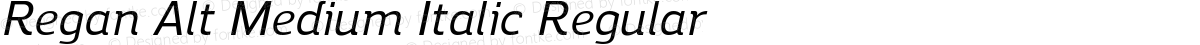 Regan Alt Medium Italic Regular