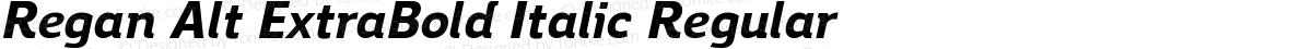 Regan Alt ExtraBold Italic Regular