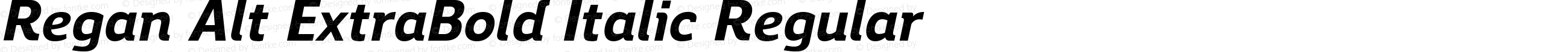 Regan Alt ExtraBold Italic