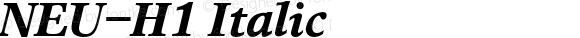 NEU-H1 Italic