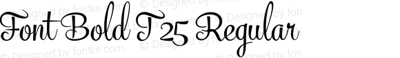 Font Bold T 25 Regular