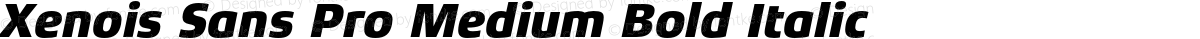 Xenois Sans Pro Medium Bold Italic