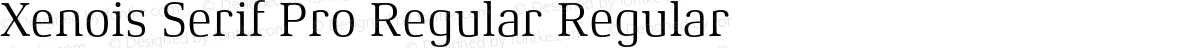 Xenois Serif Pro Regular Regular