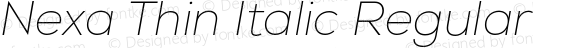 Nexa Thin Italic Regular