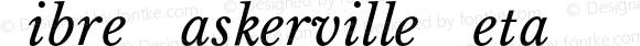 Libre Baskerville Beta30 Italic