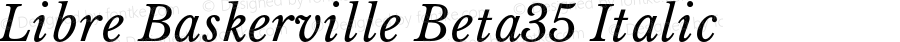 Libre Baskerville Beta35 Italic