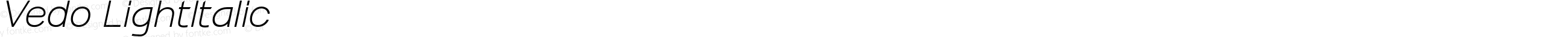 Vedo LightItalic