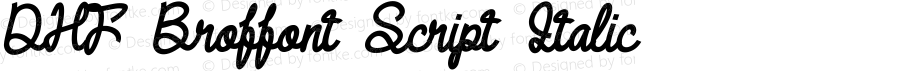 DHF Broffont Script Italic