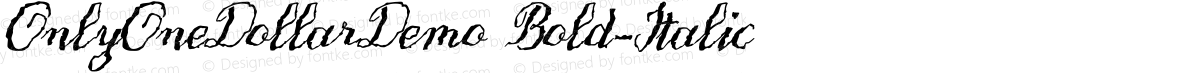 OnlyOneDollarDemo Bold-Italic