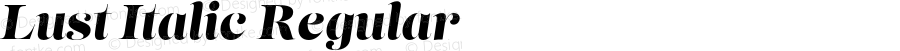 Lust Italic Regular