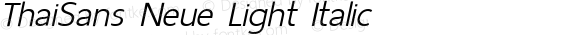 ThaiSans Neue Light Italic