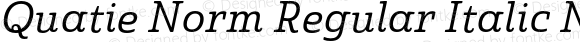 Quatie Norm Regular Italic Norm Regular Italic