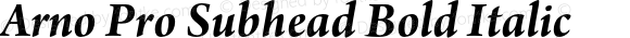 Arno Pro Subhead Bold Italic