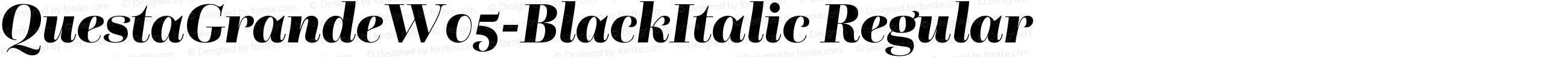 QuestaGrandeW05-BlackItalic Regular