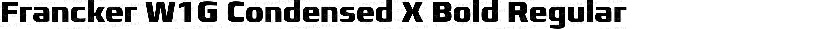 Francker W1G Condensed X Bold Regular